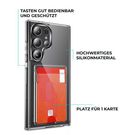 ShieldCase® ShieldCase Samsung Galaxy S25 Ultra TPU Hülle mit kartenfach (Transparent) ShieldCase® ShieldCase Samsung Galaxy S25 Ultra TPU Hülle mit kartenfach (Transparent)