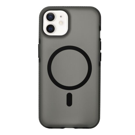 Coverzs Coverzs iPhone 12 glatte Silikonhülle MagSafe (Schwarz) Coverzs Coverzs iPhone 12 glatte Silikonhülle MagSafe (Schwarz)