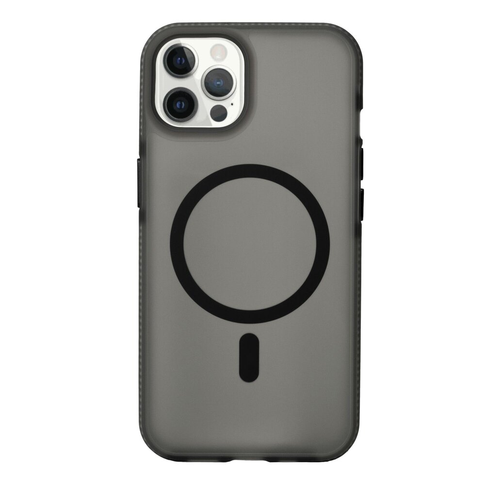 Coverzs Coverzs iPhone 12 Pro Max glatte Silikonhülle MagSafe (Schwarz) Coverzs Coverzs iPhone 12 Pro Max glatte Silikonhülle MagSafe (Schwarz)