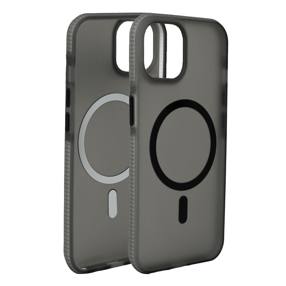 Coverzs Coverzs iPhone 15 glatte Silikonhülle MagSafe (Schwarz) Coverzs Coverzs iPhone 15 glatte Silikonhülle MagSafe (Schwarz)