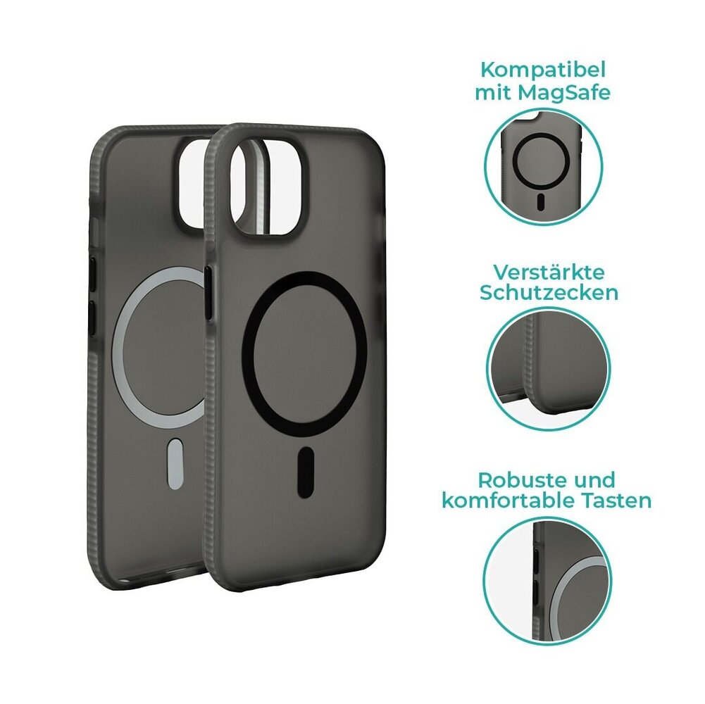 Coverzs Coverzs iPhone 12 Pro glatte Silikonhülle MagSafe (Schwarz) Coverzs Coverzs iPhone 12 Pro glatte Silikonhülle MagSafe (Schwarz)