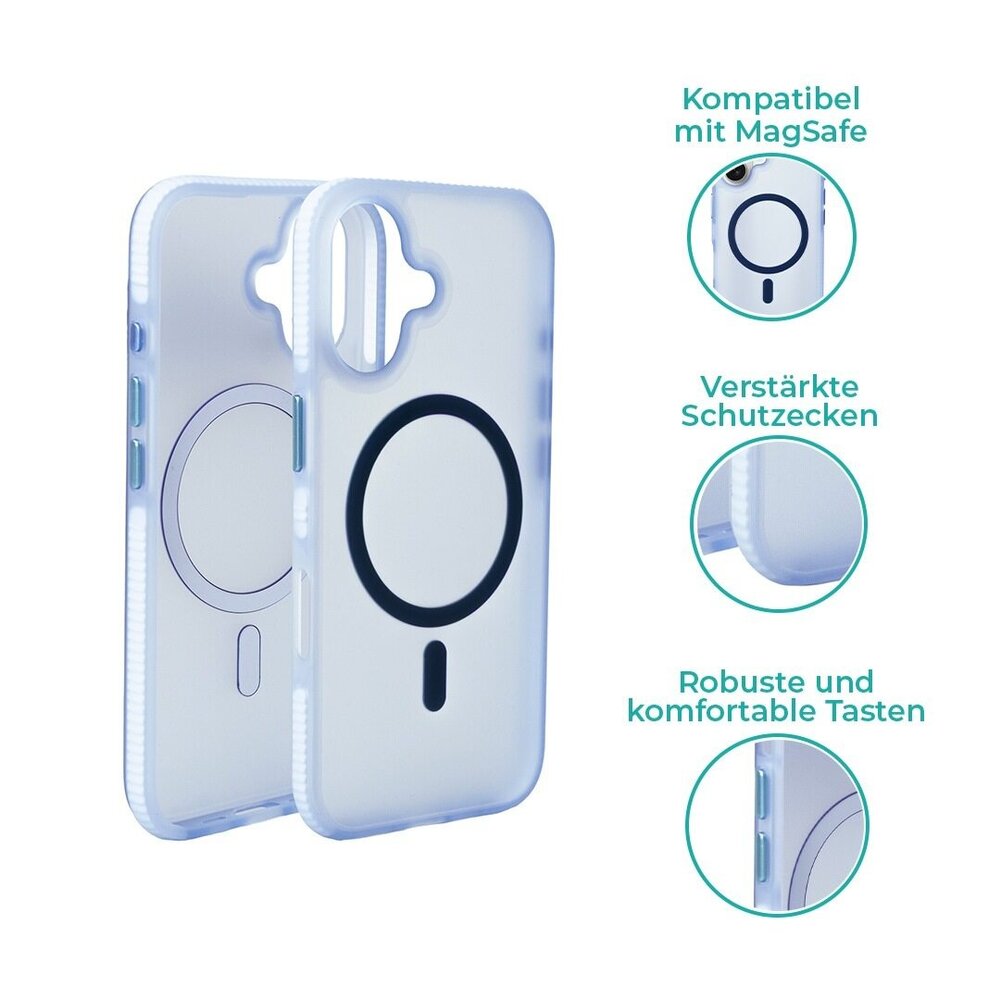 Coverzs Coverzs iPhone 16 Plus glatte Silikonhülle MagSafe (Hellblau) Coverzs Coverzs iPhone 16 Plus glatte Silikonhülle MagSafe (Hellblau)