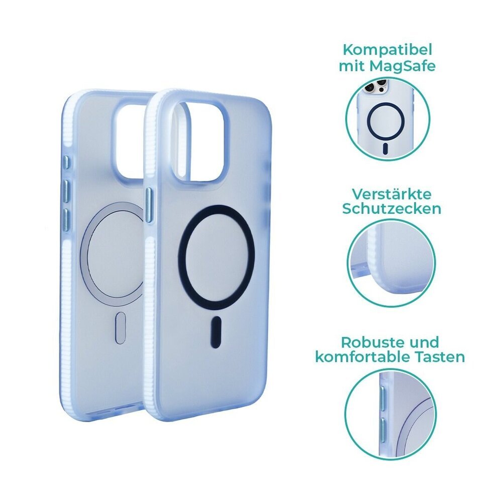 Coverzs Coverzs iPhone 15 Pro glatte Silikonhülle MagSafe (Hellblau) Coverzs Coverzs iPhone 15 Pro glatte Silikonhülle MagSafe (Hellblau)