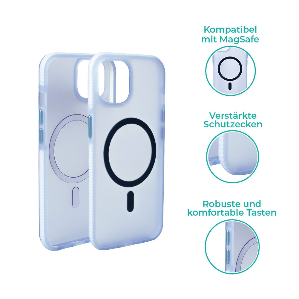 Coverzs Coverzs iPhone 14 glatte Silikonhülle MagSafe (Hellblau) Coverzs Coverzs iPhone 14 glatte Silikonhülle MagSafe (Hellblau)