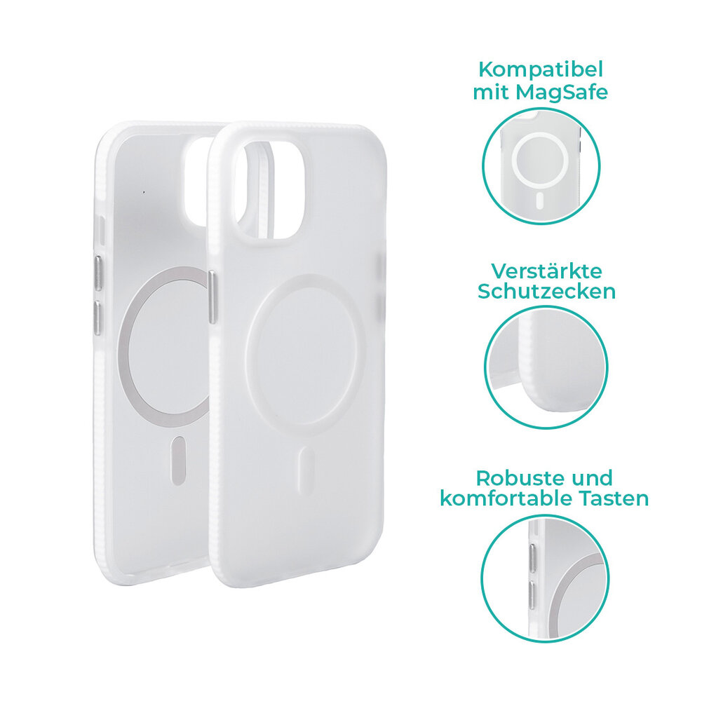 Coverzs Coverzs iPhone 13 glatte Silikonhülle MagSafe (Transparent) Coverzs Coverzs iPhone 13 glatte Silikonhülle MagSafe (Transparent)