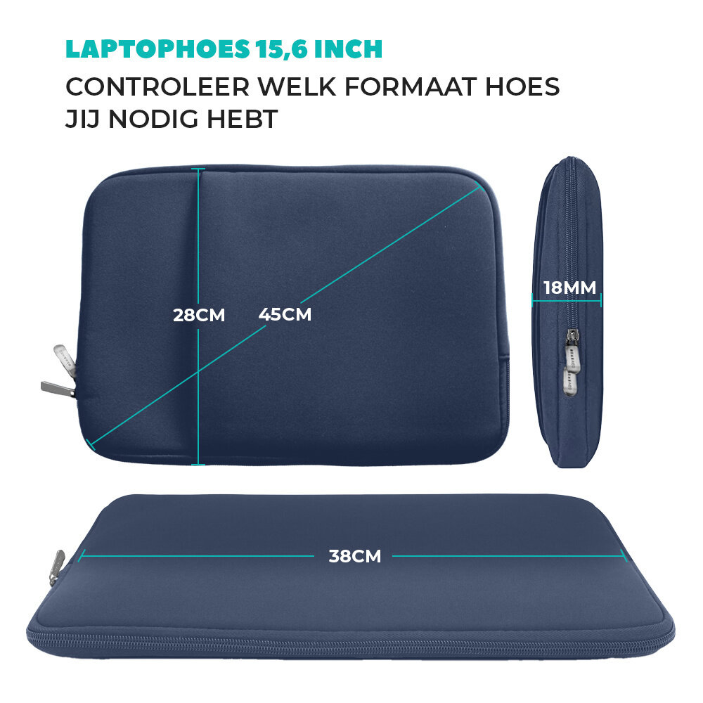 Coverzs Laptoptasche 16 Zoll (Dunkelblau) Coverzs Laptoptasche 16 Zoll (Dunkelblau)