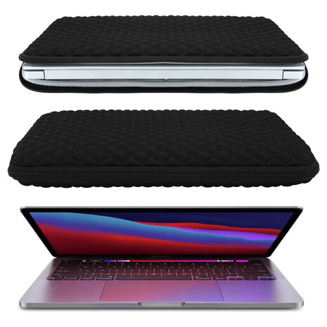 Coverzs Diamant Laptoptasche 16 Zoll (Schwarz) Coverzs Diamant Laptoptasche 16 Zoll (Schwarz)