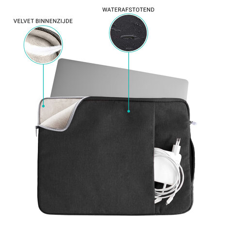 Coverzs Luxus Laptoptasche 16 Zoll (Schwarz) Coverzs Luxus Laptoptasche 16 Zoll (Schwarz)