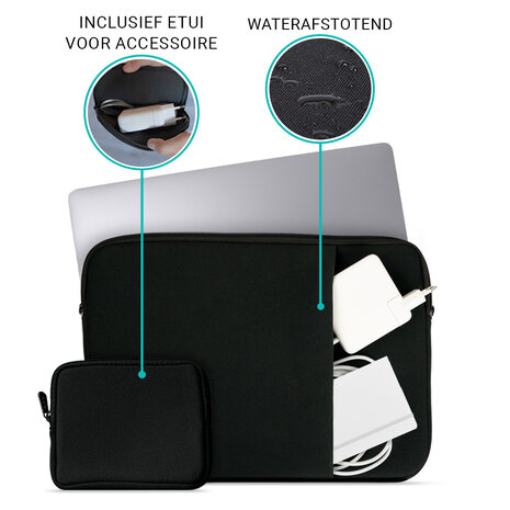 Coverzs Laptoptasche 16 Zoll mit Organizer für Zubehör (Schwarz) Coverzs Laptoptasche 16 Zoll mit Organizer für Zubehör (Schwarz)