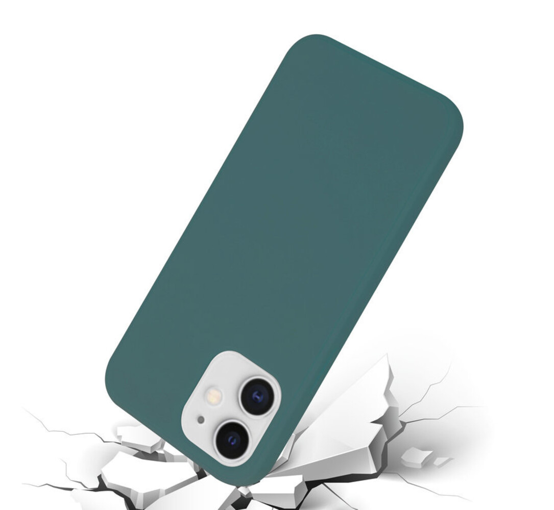 ShieldCase® ShieldCase iPhone 12 Silikon Case (dunkelgrün)