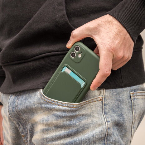 ShieldCase® ShieldCase iPhone 13 Mini Silikonhülle mit Kartenhalter (Dunkelgrün) ShieldCase® ShieldCase iPhone 13 Mini Silikonhülle mit Kartenhalter (Dunkelgrün)