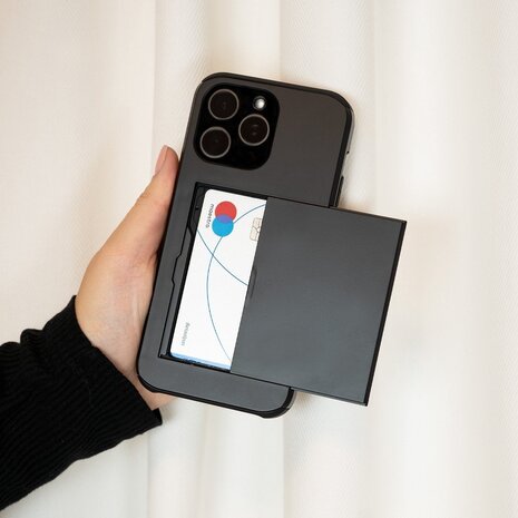 ShieldCase® ShieldCase iPhone 15 Pro Kartenfach Hülle mit Slider (Schwarz) ShieldCase® ShieldCase iPhone 15 Pro Kartenfach Hülle mit Slider (Schwarz)