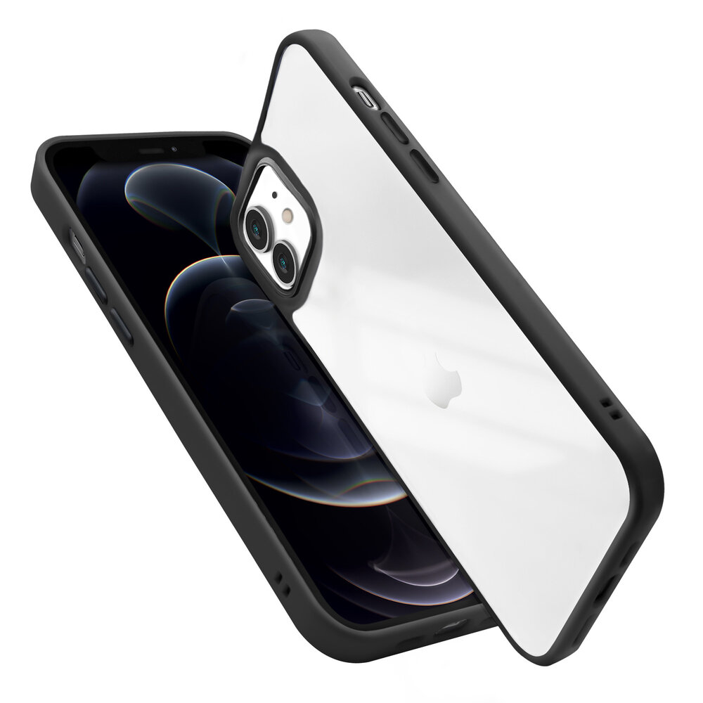 Coverzs Coverzs iPhone 12 Solid Bumper Case matt (Schwarz) Coverzs Coverzs iPhone 12 Solid Bumper Case matt (Schwarz)