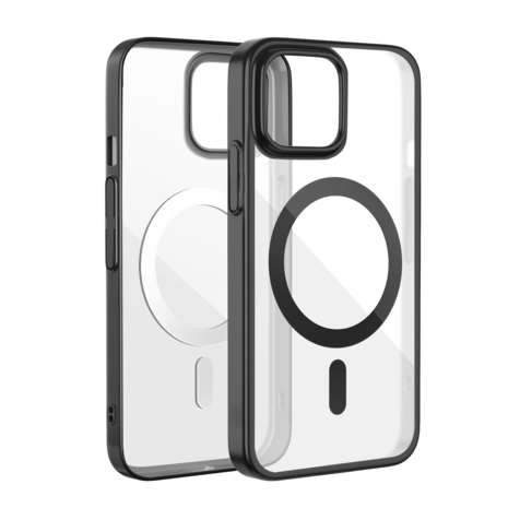 Coverzs Coverzs iPhone 12 klare MagSafe Hardcase (Schwarz) Coverzs Coverzs iPhone 12 klare MagSafe Hardcase (Schwarz)