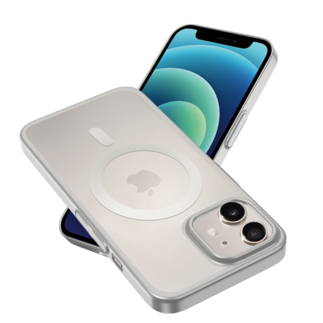 Coverzs Coverzs iPhone 12 Pro klare MagSafe Hardcase (Silber) Coverzs Coverzs iPhone 12 Pro klare MagSafe Hardcase (Silber)