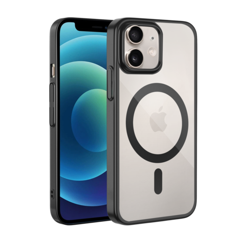 Coverzs Coverzs iPhone 12 Pro klare MagSafe Hardcase (Schwarz) Coverzs Coverzs iPhone 12 Pro klare MagSafe Hardcase (Schwarz)