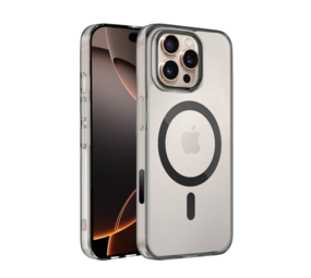 Coverzs iPhone 12 Pro Max matte MagSafe Hülle (Transparent/Schwarz)