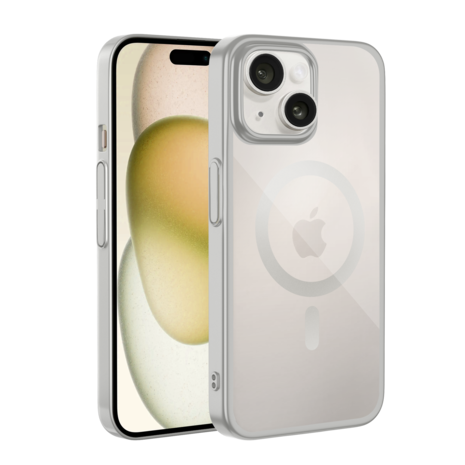 Coverzs Coverzs iPhone 13 klare MagSafe Hardcase (Silber) Coverzs Coverzs iPhone 13 klare MagSafe Hardcase (Silber)