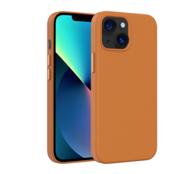 Coverzs iPhone 13 Luxus Leder MagSafe Hülle (Braun)