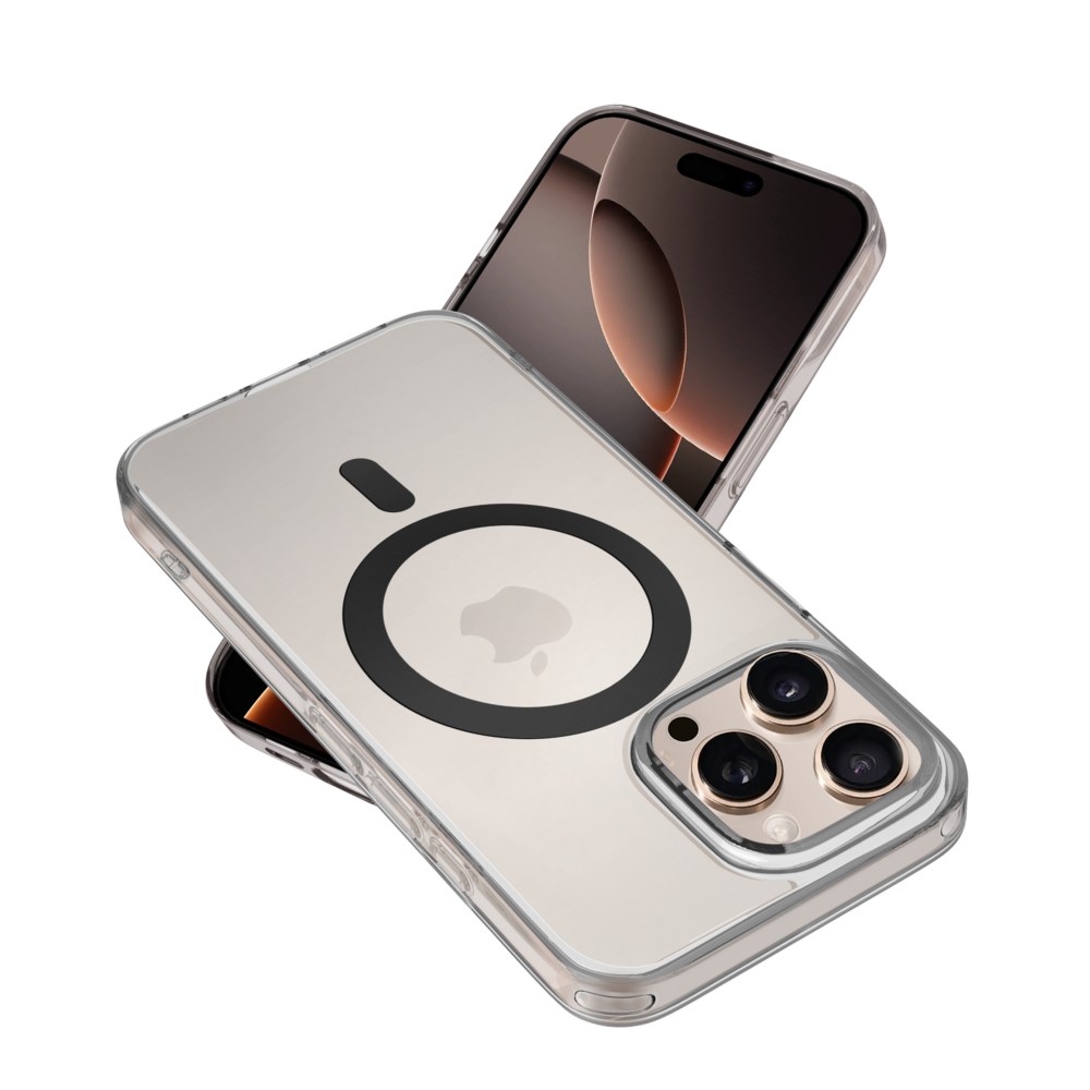 Coverzs Coverzs iPhone 13 Pro matte MagSafe Hülle (Transparent/Schwarz) Coverzs Coverzs iPhone 13 Pro matte MagSafe Hülle (Transparent/Schwarz)