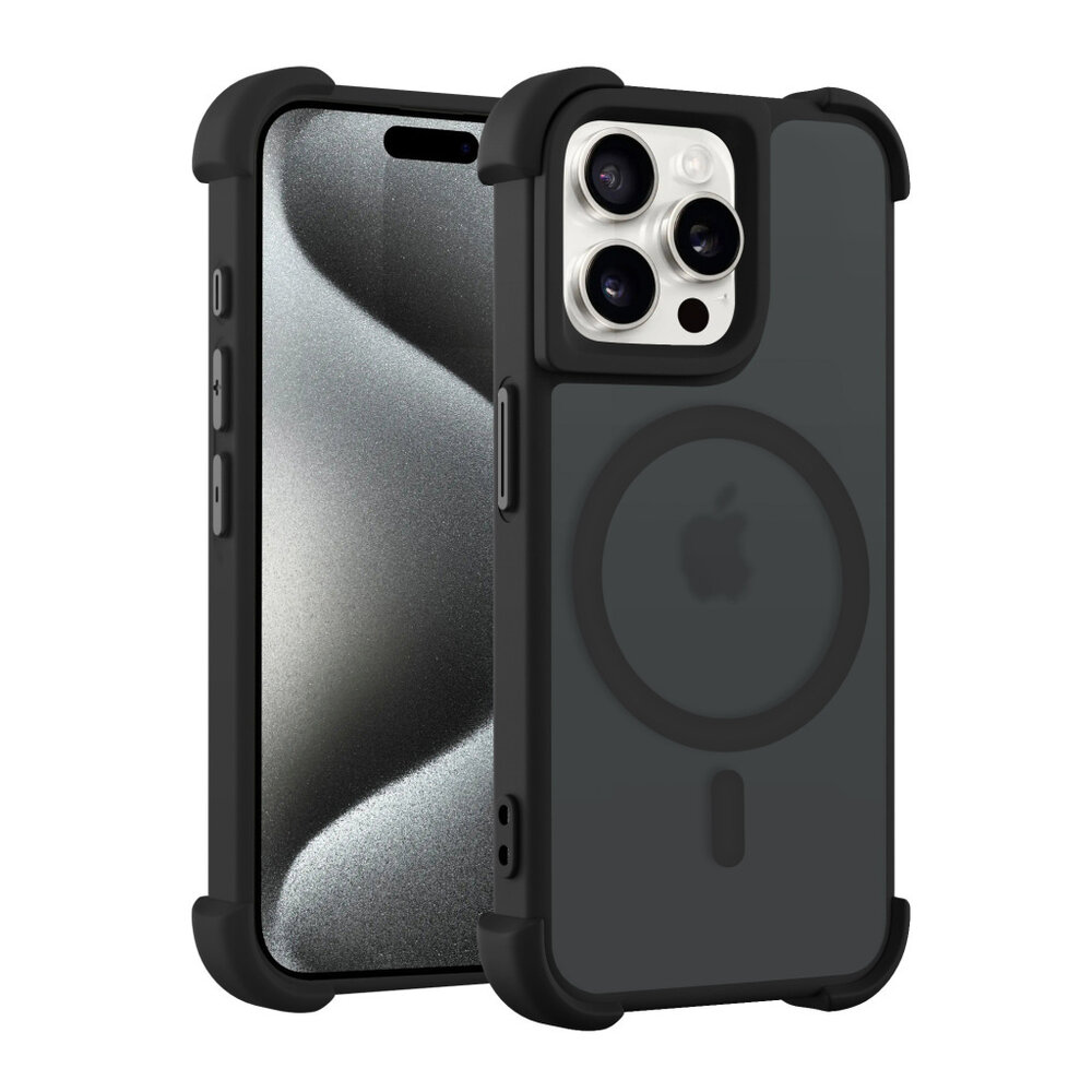 Coverzs Coverzs iPhone 15 Pro matte Shockcase mit MagSafe (Schwarz) Coverzs Coverzs iPhone 15 Pro matte Shockcase mit MagSafe (Schwarz)