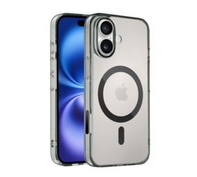 Coverzs iPhone 16 matte MagSafe Hülle (Transparent/Schwarz)