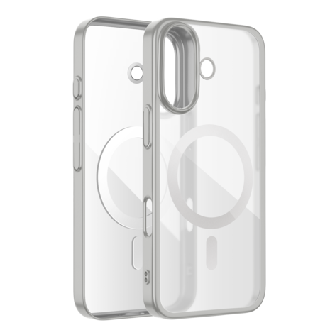 Coverzs Coverzs iPhone 16 klare MagSafe Hardcase (Silber) Coverzs Coverzs iPhone 16 klare MagSafe Hardcase (Silber)