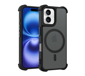 Coverzs iPhone 16 matte Shockcase mit MagSafe (Schwarz)