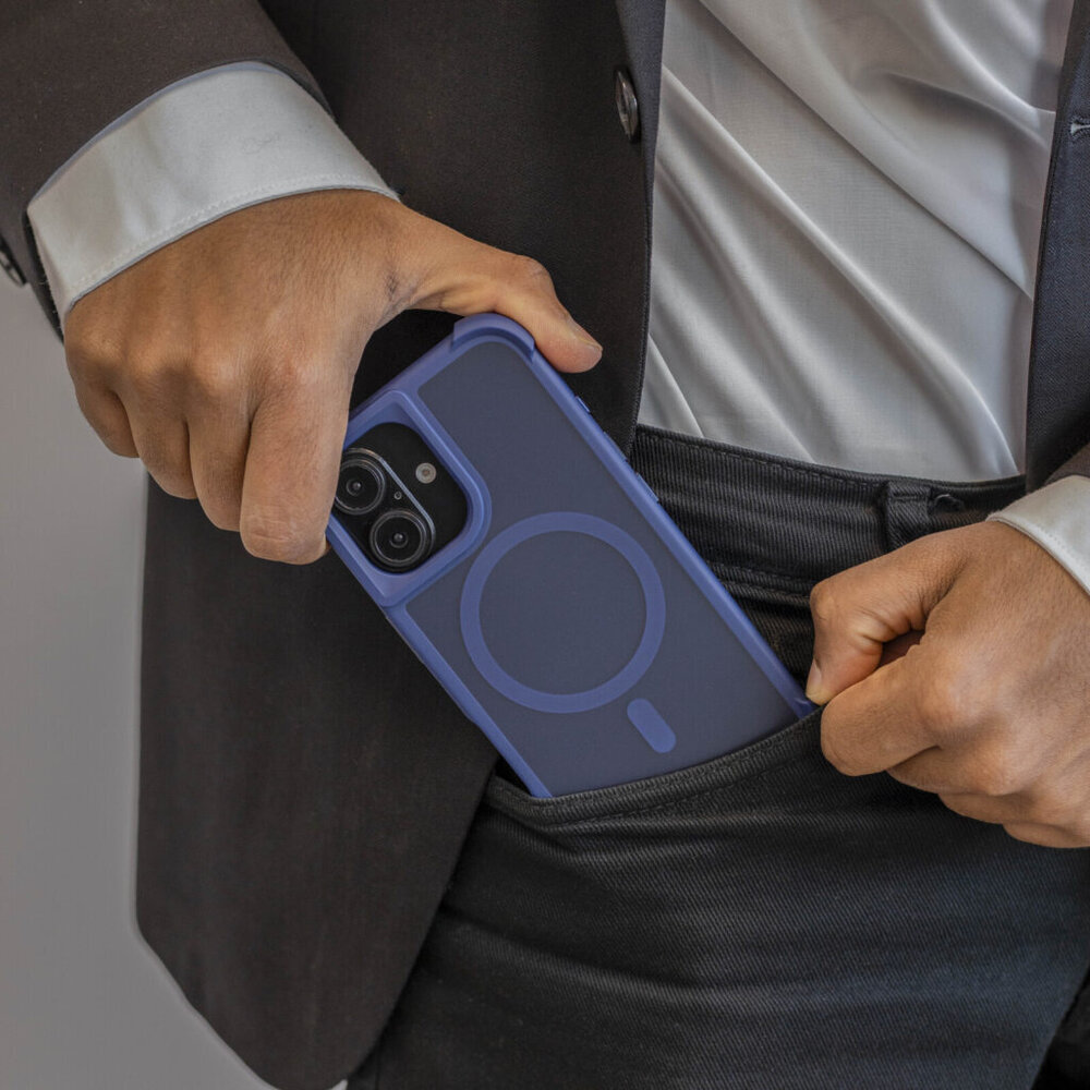 Coverzs Coverzs iPhone 16 matte Shockcase mit MagSafe (Dunkelblau) Coverzs Coverzs iPhone 16 matte Shockcase mit MagSafe (Dunkelblau)
