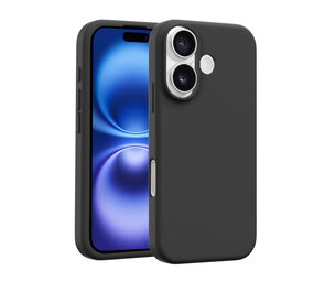 Coverzs iPhone 16 Luxus Silikon MagSafe Hülle (Schwarz)