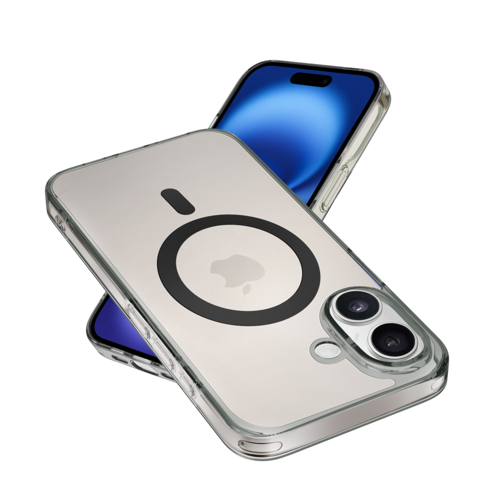 Coverzs Coverzs iPhone 16 Plus matte MagSafe Hülle (Transparent/Schwarz) Coverzs Coverzs iPhone 16 Plus matte MagSafe Hülle (Transparent/Schwarz)
