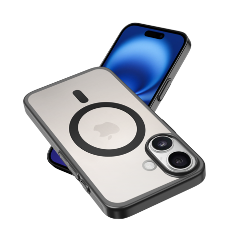 Coverzs Coverzs iPhone 16 Plus klare MagSafe Hardcase (Schwarz) Coverzs Coverzs iPhone 16 Plus klare MagSafe Hardcase (Schwarz)