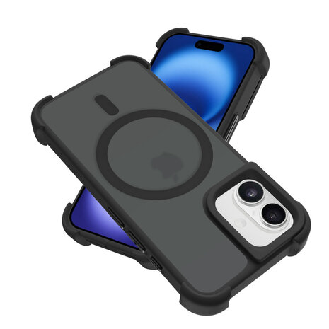 Coverzs Coverzs iPhone 16 Plus matte Shockcase mit MagSafe (Schwarz) Coverzs Coverzs iPhone 16 Plus matte Shockcase mit MagSafe (Schwarz)