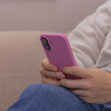 Coverzs Coverzs iPhone 16 Plus Luxus Silikonhülle (Rosa) Coverzs Coverzs iPhone 16 Plus Luxus Silikonhülle (Rosa)