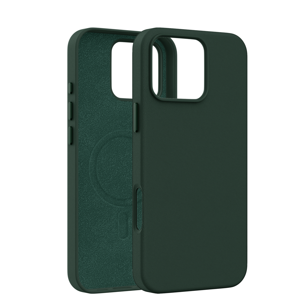 Coverzs Coverzs iPhone 16 Pro Luxus Leder MagSafe Hülle (Dunkelgrün) Coverzs Coverzs iPhone 16 Pro Luxus Leder MagSafe Hülle (Dunkelgrün)