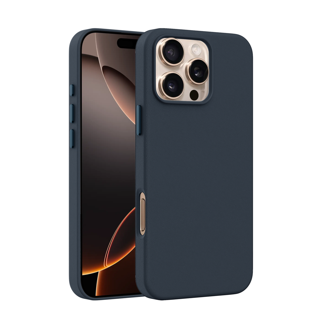 Coverzs Coverzs iPhone 16 Pro Luxus Leder MagSafe Hülle (Dunkelblau) Coverzs Coverzs iPhone 16 Pro Luxus Leder MagSafe Hülle (Dunkelblau)