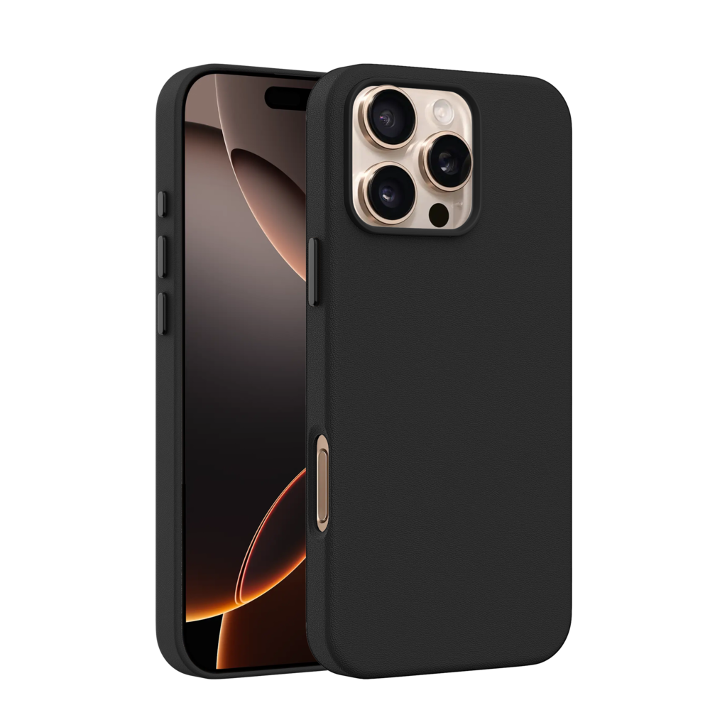 Coverzs Coverzs iPhone 16 Pro Max Luxus Leder MagSafe Hülle (Schwarz) Coverzs Coverzs iPhone 16 Pro Max Luxus Leder MagSafe Hülle (Schwarz)