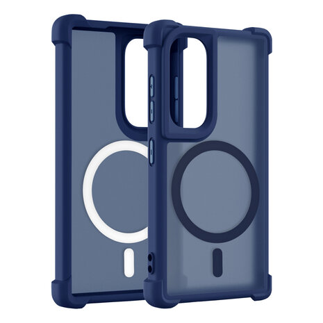 Coverzs Coverzs Samsung Galaxy S24 Ultra matte Shockcase mit MagSafe (Dunkelblau) Coverzs Coverzs Samsung Galaxy S24 Ultra matte Shockcase mit MagSafe (Dunkelblau)