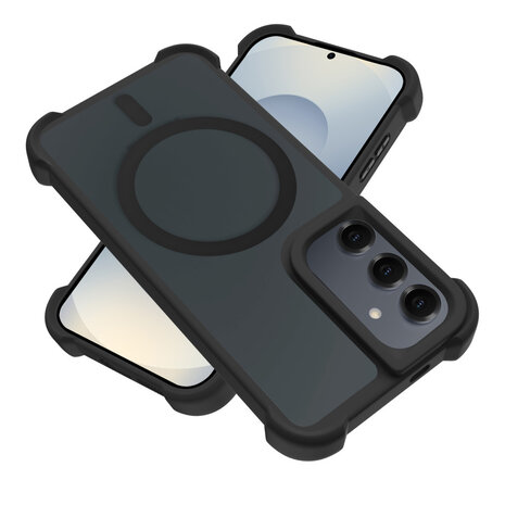 Coverzs Coverzs Samsung Galaxy S25 matte Shockcase mit MagSafe (Schwarz) Coverzs Coverzs Samsung Galaxy S25 matte Shockcase mit MagSafe (Schwarz)