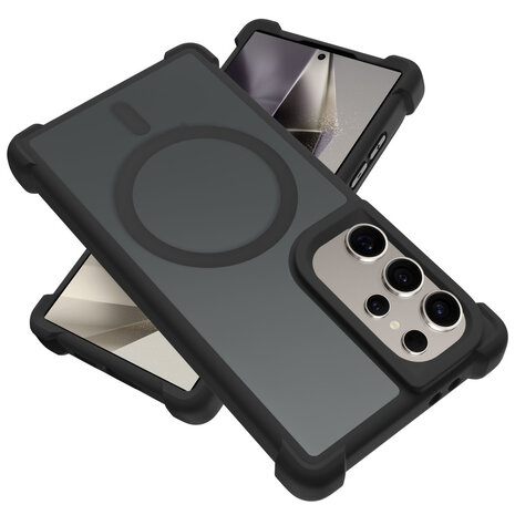 Coverzs Coverzs Samsung Galaxy S25 Ultra matte Shockcase mit MagSafe (Schwarz) Coverzs Coverzs Samsung Galaxy S25 Ultra matte Shockcase mit MagSafe (Schwarz)