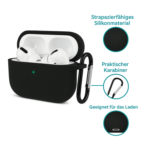 ShieldCase® Shieldcase Airpods Pro Silikonhülle (Schwarz) ShieldCase® Shieldcase Airpods Pro Silikonhülle (Schwarz)