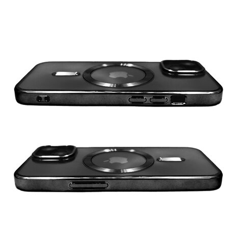 Coverzs Coverzs iPhone 14 Hardcase mit Kameracover (Schwarz)