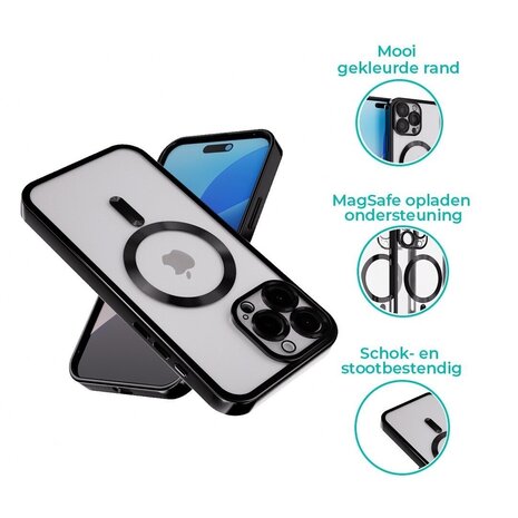 Coverzs Coverzs iPhone 14 Pro Hardcase mit Kameracover (Schwarz)