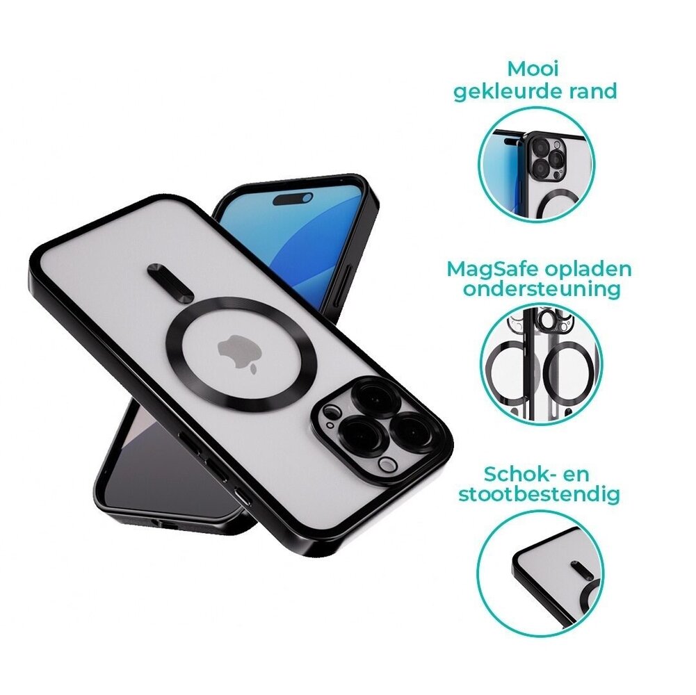 Coverzs Coverzs iPhone 14 Pro Max Hardcase mit Kameracover (Schwarz)