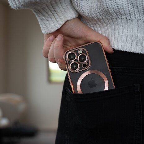 Coverzs Coverzs iPhone 15 Pro Max Hardcase mit Kameracover (Roségold)