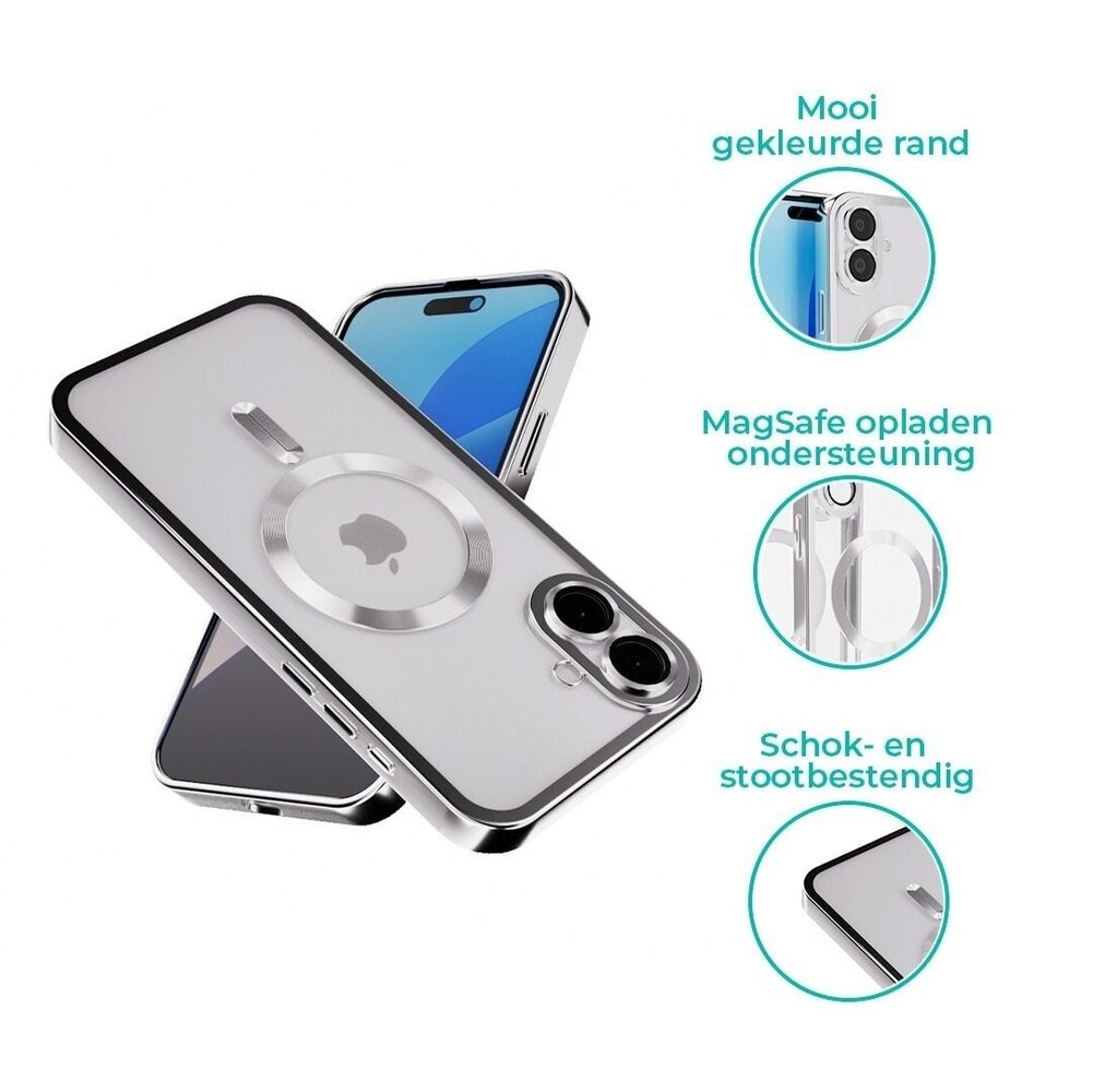 Coverzs Coverzs iPhone 16 Hardcase mit Kameracover (Silber)