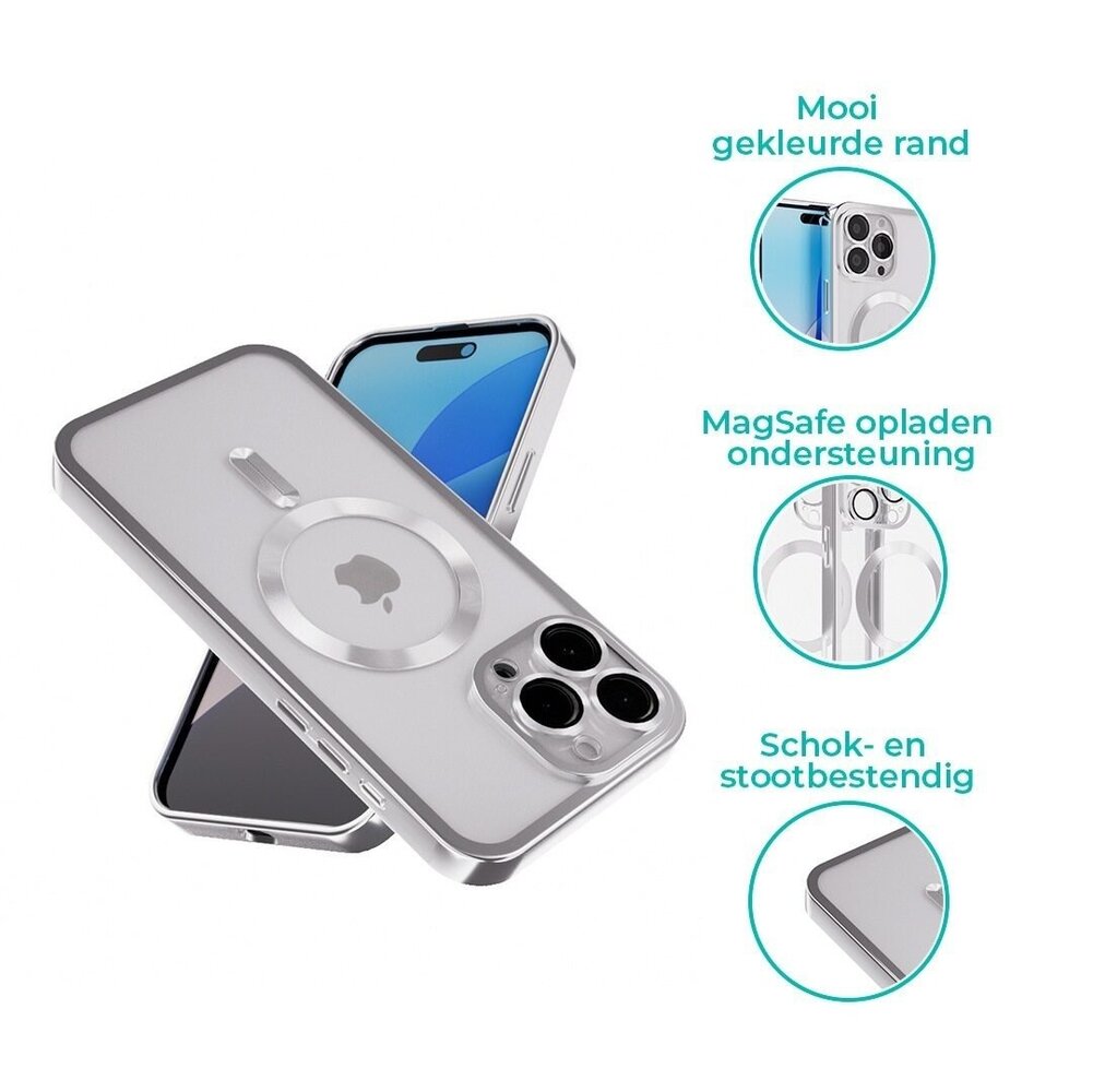 Coverzs Coverzs iPhone 16 Pro Hardcase mit Kameracover (Silber)