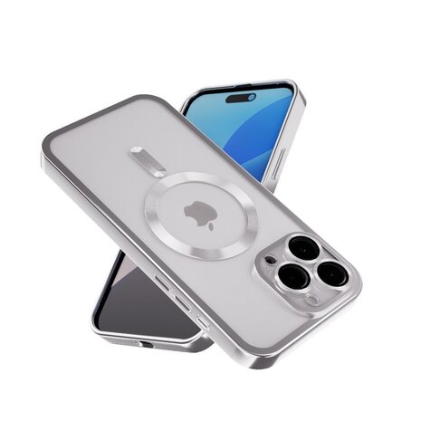 Coverzs Coverzs iPhone 16 Pro Max Hardcase mit Kameracover (Silber)