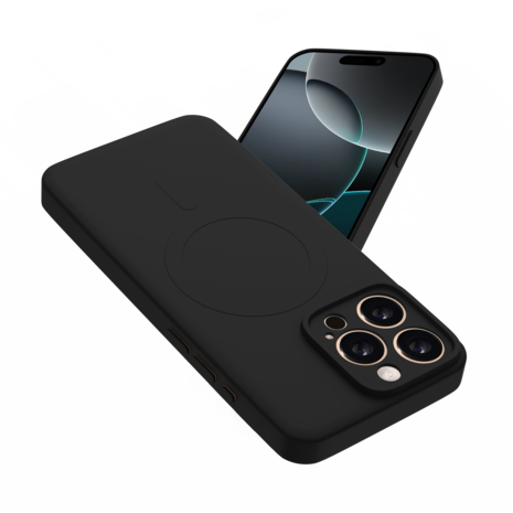 ShieldCase® ShieldCase iPhone 14 Pro Max Silikon MagSafe back cover (Schwarz)