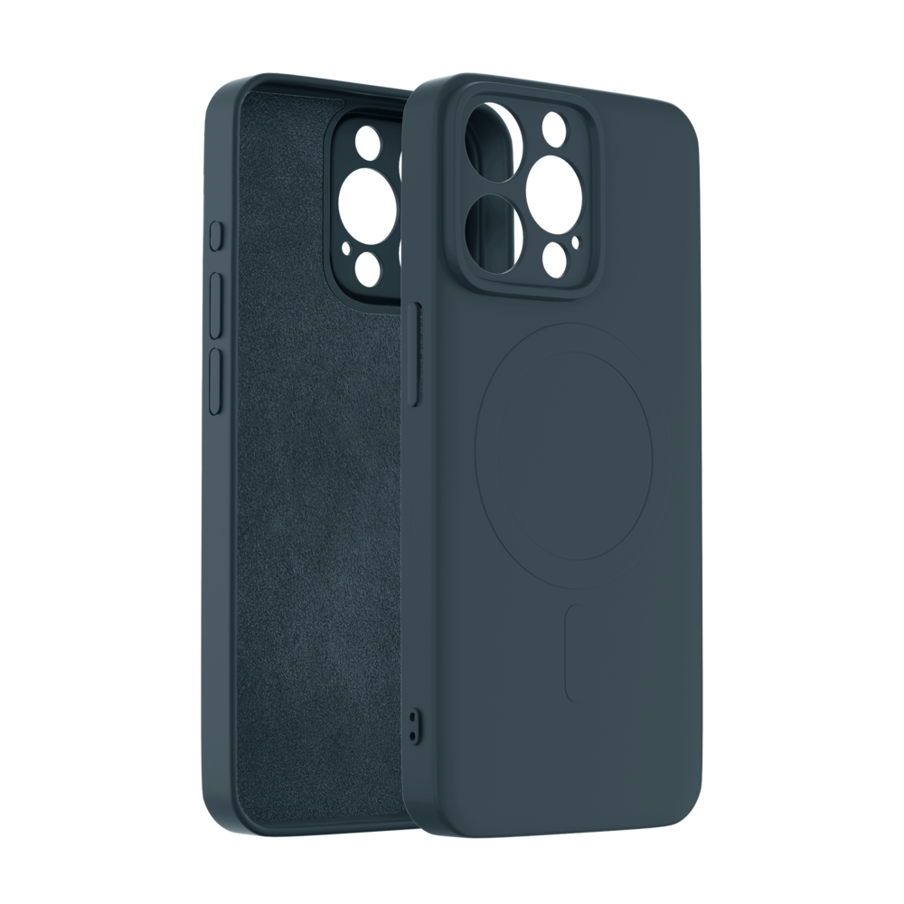 ShieldCase® ShieldCase iPhone 15 Pro Silikon MagSafe back cover (Dunkelblau)